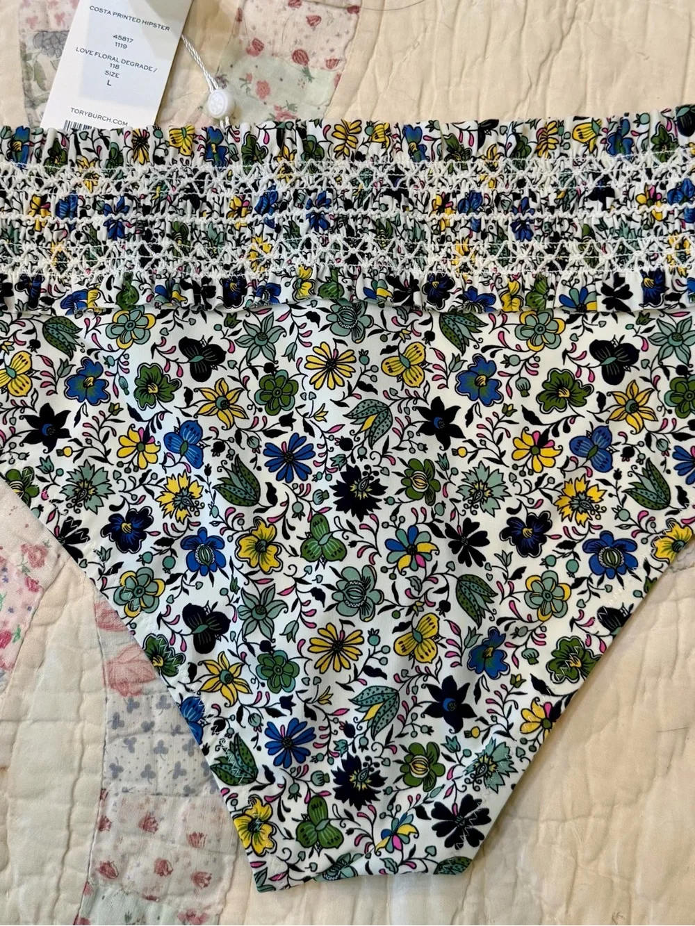 Tory Burch Costa Hipster Love Floral Bikini Bottom